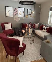 Salas Gris Y Rojo Vono Burgundy Living Room Living Room Decor Apartment Elegant Living Room Design