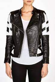 Limited Edition Hyde Black And White Leather Biker Jacket By Best Leather Jackets Leather Jackets Women Leather Jacket