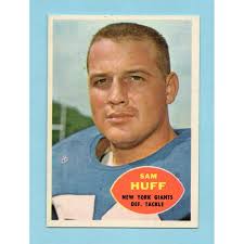 1960 Topps #80 Sam Huff New York Giants Football Card NM prt mk