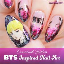 Acrylic nail shapes give you a variety of options to go for without waiting to grow your nails and having trouble when you have a broken nail in the middle. Bts Inspired Nail Art Nailbees