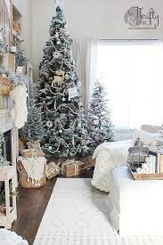 Wood And White Christmas Living Room Decor With Boho Accents Tour 2019 Christmas Living Rooms Christmas Decorations Living Room White Christmas Decor