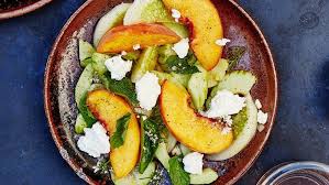 Cucumber And Peach Salad With Herbs Recipe Peach Salad Herb Recipes Sweet Salad Recipe