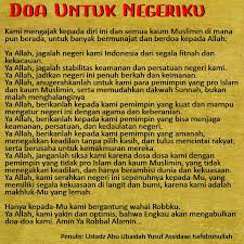 Doa Untuk Negeriku Doa Sembahyang Motivasi