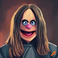 Ozzy Osborn depicted as a muppet