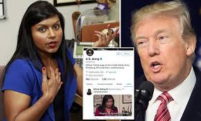 Mindy Kaling tweet mocking Trump gets like from US Army