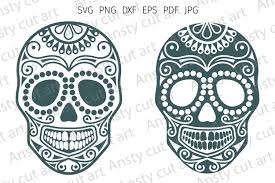 Large png 2400px small png 300px. Skull Svg Sugar Skulls Svg Cut Files For Cricut Silhouette 830622 Cut Files Design Bundles