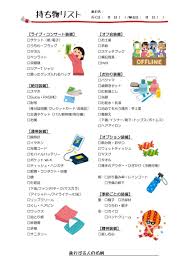 遠征 持ち物 リスト