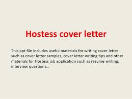 Hostess Cover Letter