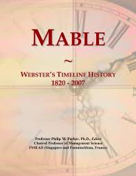 Mable: Webster's Timeline History, 1820