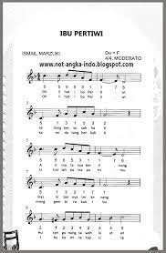 Not Angka Lagu Ibu Pertiwi Kumpulan Not Lagu