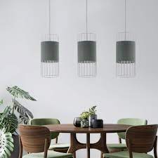 Moderne hängeleuchte copper ball 30cm kupfer hängelampe höhenverstellbar. Eglo Deckenleuchte Pendelleuchte Textil Wohnzimmer Hangelampe Esszimmer Hangeleuchte 3 Flammig Schirme In Kafig Design 3x E27 Lxh 74x110 Online Kaufen Otto