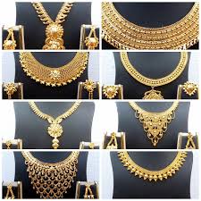 Indian 22k Gold Plated Wedding Necklace Earrings Jewelry Set Variations 8 Set Gold Jewelry Sets Party Necklace Jewelry Sets
