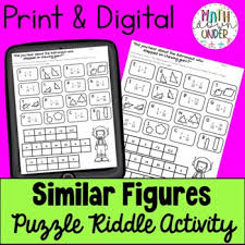 The following diagrams gives the conditions for similar figures. Similar Figures Activity Worksheets Teachers Pay Teachers