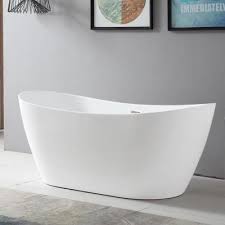 Vanity Art Mulhouse 71 In Acrylic Flatbottom Freestanding Bathtub In White Va6517 In 2020 Soaking Bathtubs Contemporary Bathtubs Bathtub