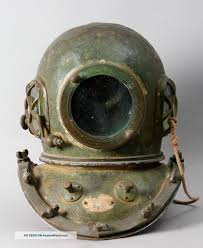 Japanese Vintage Diving Helmet Copper Brass 12 Bolt Circa