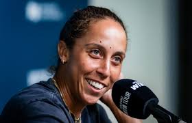 Madison Keys celebrating victory