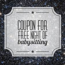 The Gift Of Babysitting Coupon Template Babysitting Coupon Babysitting