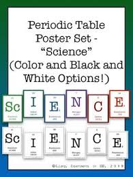 Periodic Table Poster Set Science Periodic Table Poster Science Periodic Table