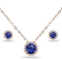 Amazon.com: B. BRILLIANT Rose Gold Sapphire Earrings ...