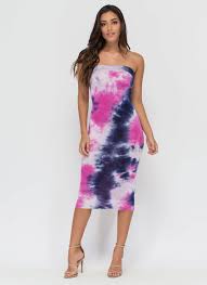 Black And Yellow Tie Dye Dress Sunrise To Sunset Tie Dye Tube Dress Gojane Com Tie Dye Tube Dress Tye Dye Dress Tube Dress