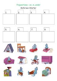 Reading comprehension worksheets for grade 1. Prepositions Of Place On In Under Worksheet