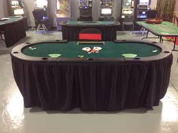 Poker Table Rental With Skirting Poker Table Casino Party Rental