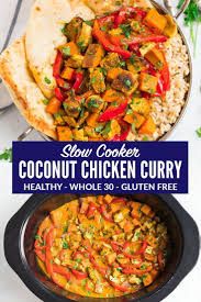 Slow Cooker Chicken Curry Made With Easy Healthy Ingredients Not Too Spicy Authentic Indi Slow Cooker Chicken Curry Slow Cooker Curry Chicken Curry Crockpot