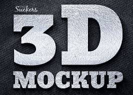 3d Silver Logo Mockup Psd Template