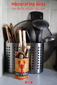 Upcycle those tin cans before you recycle them! Repurposing Breton Tin Cans Papier Bonbon