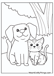 2961x2317 cat and dog coloring pages printable image. Dog And Cat Coloring Pages Updated 2021