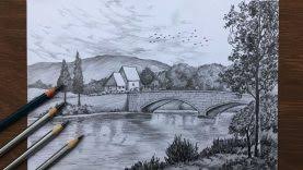 You can edit any of drawings via our online image editor before downloading. Drawing A Landscape With A Pencil Realistic Drawing Technique Time Lapse Paintingtube
