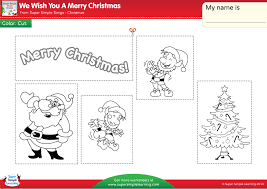 Fun and engaging christmas worksheets as well as festive esl activities and games to help you teach your students christmas vocabulary and traditions. We Wish You A Merry Christmas Worksheet Color Cut Paste Super Simple