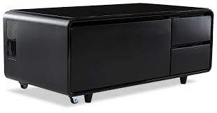 2 additional drawers (10x13x5) provide storage for remotes, video game controllers, cords, or other small living room necessities. Sobro Smart Coffee Table Black Leon S