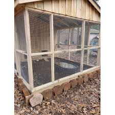 I used 4x4 posts every welded wire for the bottom and gonna close off the top half with poultry netting. Chicken Duck Combo Coop With Run