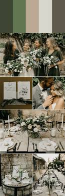These 5 Muted Wedding Color Palettes Are Timeless With A Trendy Twist Junebug Weddings Wedding Theme Colors Green Wedding Bouquet Neutral Wedding Colors