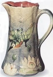 French Majolica St Clement Martin Pitcher Majolica Pottery Majolica Bird Art