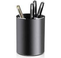 Vaydeer Metal Pen Holder Aluminum Pencil Holder for desk, Round Desktop  Organizer and Black Pencil Cup for Office, School, Home and Stationary ...
