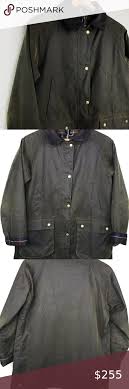 Barbour Acorn Waxed Cotton Jacket Olive Size 10 In 2020 Waxed Cotton Jacket Cotton Jacket Jackets