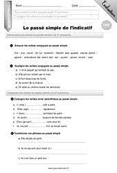 Le passé simple /20 1 2 /5 /5. Passe Simple Cm1 Cycle 3 Exercice Evaluation Revision Lecon