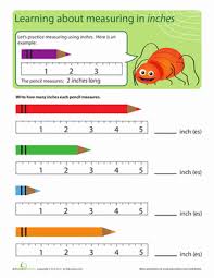 Measuring Bug Inches Worksheet Education Com Math Worksheets Free Math Worksheets First Grade Math Worksheets