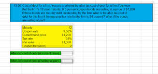 Solved 13 20 Cost Of Debt For A Firm You Are Analyzing T