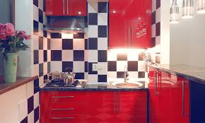 Make the legs yourself or purchase prefabricated legs (just make sure you measure the height from floor to bottom of cabinet) then install them beneath the cabinet in the toe kick space. Small Kitchen Designs With Indian Style Design Cafe