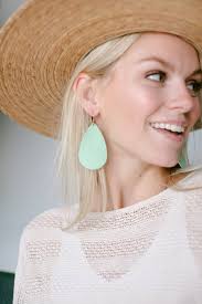 Restocked– Enjoy a slice of Key Lime✨This Tropical Teardrop is so popular  we brought it back just for you. Shop This pair:  nickelandsuede.com/key-lime-leather-earrings/