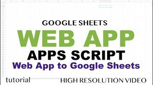 Good to refer to if you have a web app project idea in mind! Google Sheets Web App Example Google Apps Script Web App Tutorial Part 1 Youtube