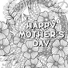 If you are looking for some mindful relaxation and stress reduction, these printable adult coloring pages are for you. Happy Mothers Day For Adult Zentangle Coloring Pages Printable