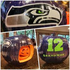 Seahawks Pumpkin Seahawks Halloween Fun Painted Pumpkins Fall Halloween