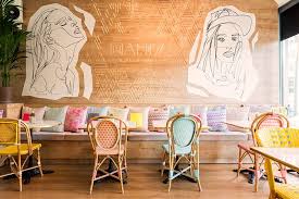 Meet Me At The Girlfriends Cafe Colorful Cafe Cafe Design Modern Cafe