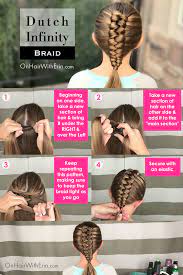 Start another braid by positioning two sections in one hand and one in the other, then alternate crossing outermost sections to the center. Dutch Infinity Braid By Erin Balogh Go Beyond The Basics Of Braiding With Detailed Step By Step Kids Braided Hairstyles Kids Hairstyles Easy Hairstyles