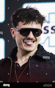 Federico Olivieri aka Olly arrives at Radio Kiss Truck in Sanremo Stock  Photo