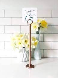 Copper Table Number Holder Copper Menu Holder Copper Table Etsy Gold Table Numbers Rose Gold Table Rose Gold Wedding Table